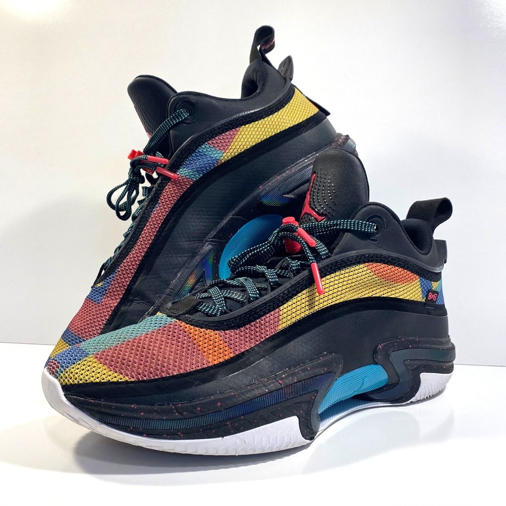 Nike Mens Size 12 Air Jordan 36 XXXVI Low Black Multi-Color Sneakers DH0833-063